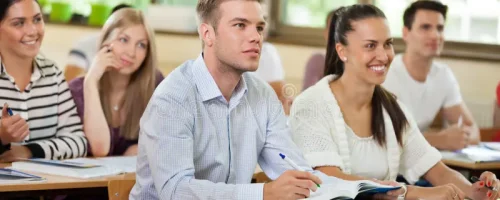 group-students-classroom-young-listening-lecturer-33256576